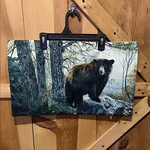 Bear in Forest Accent Pillow Case